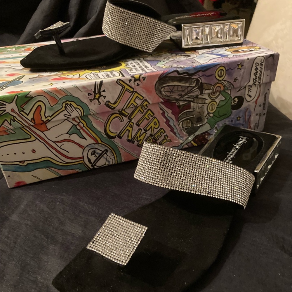 Jeffrey CampbellWomen's Main Event CrystalStatement Slide Sandal - Picture 2 of 7